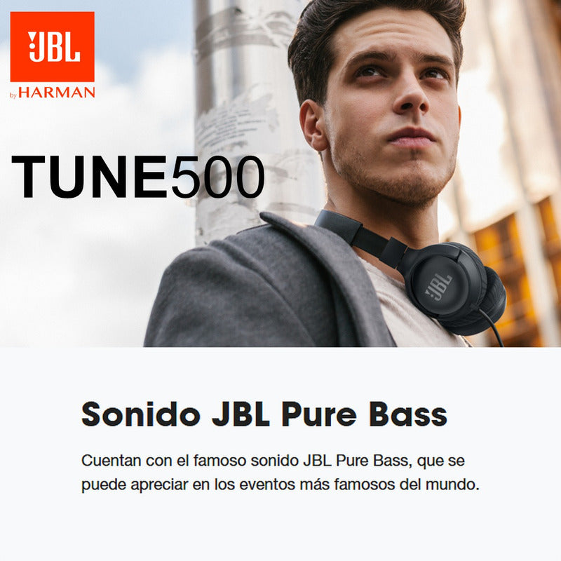Jbl Tune 500, Diadema Manos Libres 3.5mm / Sonido Pure Bass