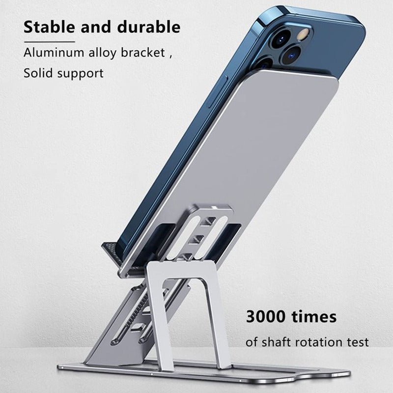 Base Soporte Para Celular Y Tablet Con 7 Ángulos En Aluminio