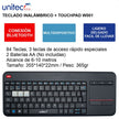 Teclado Inalámbrico Multidispositivo Touchpad Unitec W001