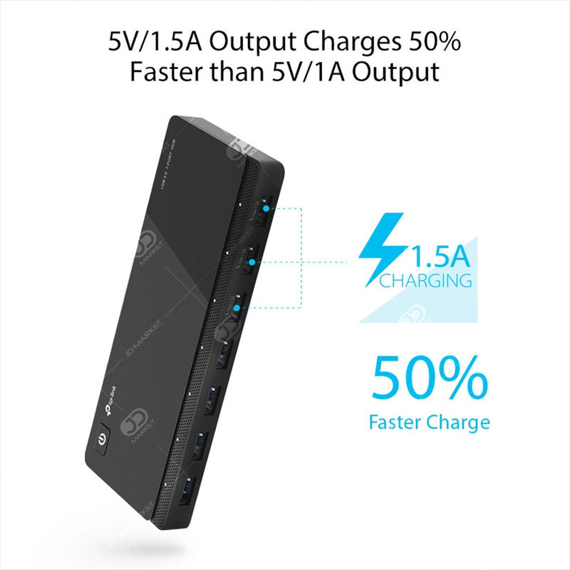 Hub De 7 Puertos Usb 3.0 / 3 De Carga 5v/1.5a, Tp-link Uh700