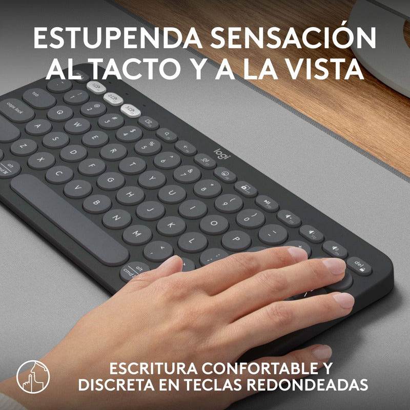 Combo Bluetooth Logitech Teclado K380s + Mouse M196, Grafito