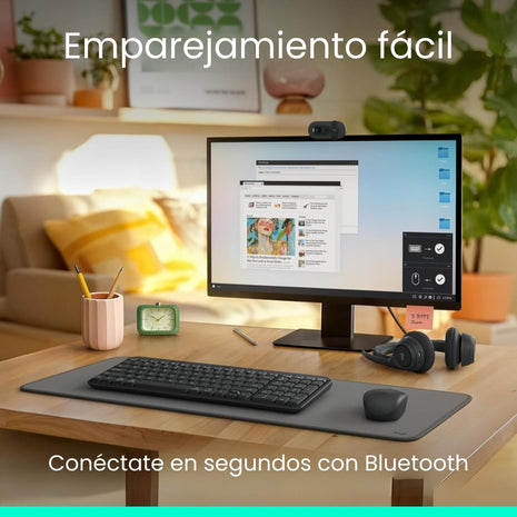 Teclado Bluetooth Inalámbrico Logitech K250 Compacto, Negro