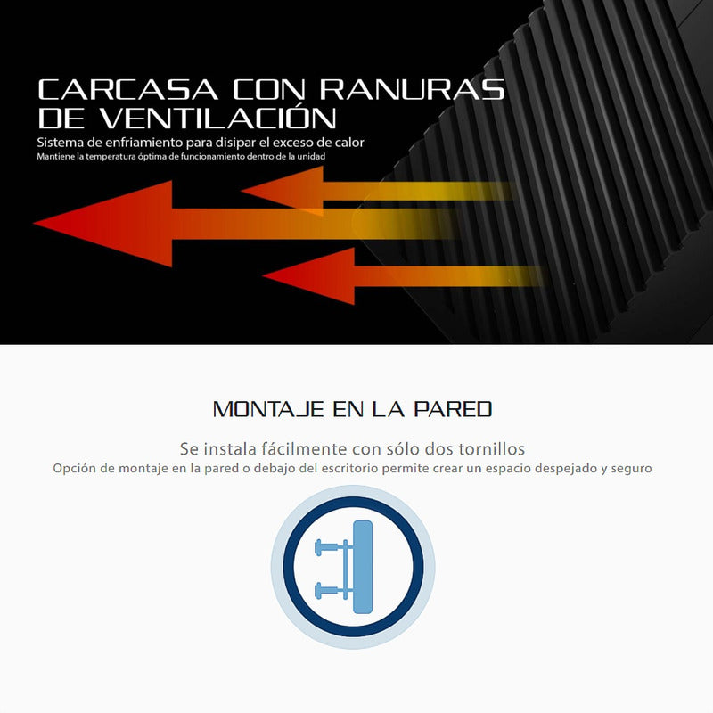 Regulador De Voltaje Forza 1000va/500w Con 4 Tomas + 2 Usb Negro