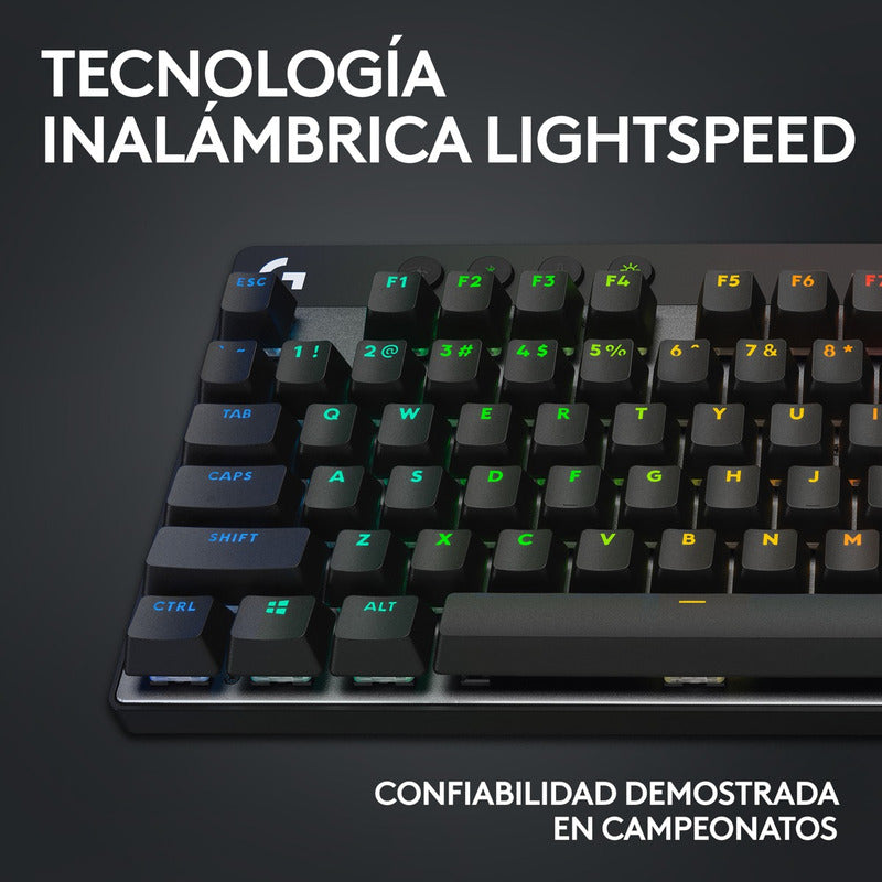 Teclado Gamer Inalámbrico Logitech G PRO X TKL LIGHTSPEED con RGB LIGHTSYNC - Negro