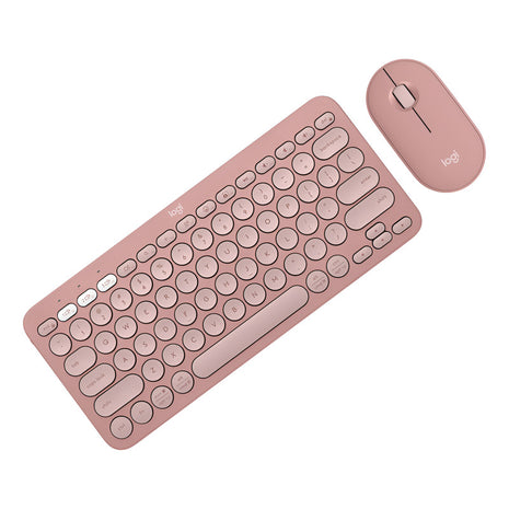 Combo Logitech Bluetooth: Teclado K380s + Mouse M350s, Rosa
