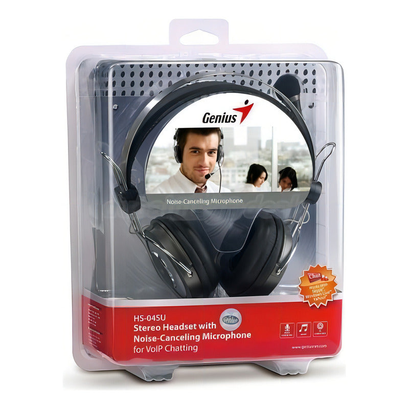 Auricular C/microfono Genius Hs-04su Pc Plug 3.5mm
