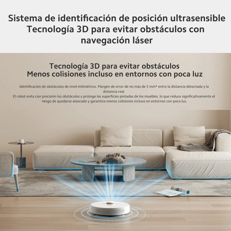 Xiaomi Robot Vacuum S10+, Aspiradora Trapeadora Inteligente, 4000Pa,  Sensor Láser, Color Blanco