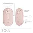 Combo Inalámbrico Slim: Teclado Y Mouse Logitech Mk470, Rosa Rosa Claro Rosa Claro
