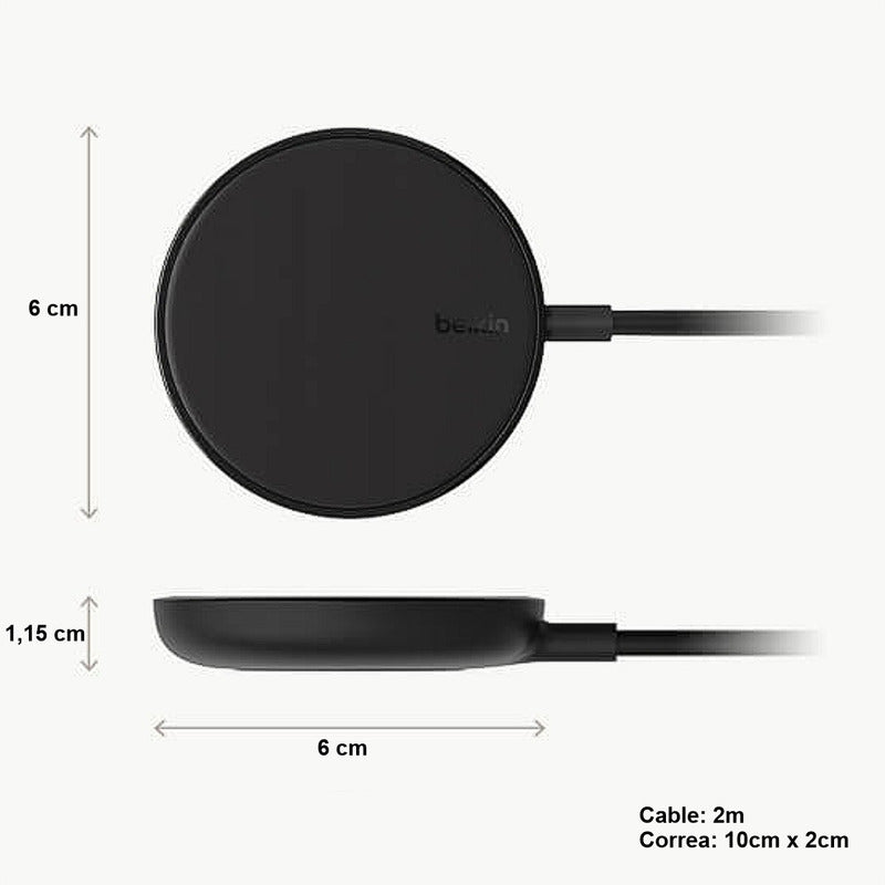 Cargador Inalámbrico Magsafe 7.5w Belkin + Cargador 20w