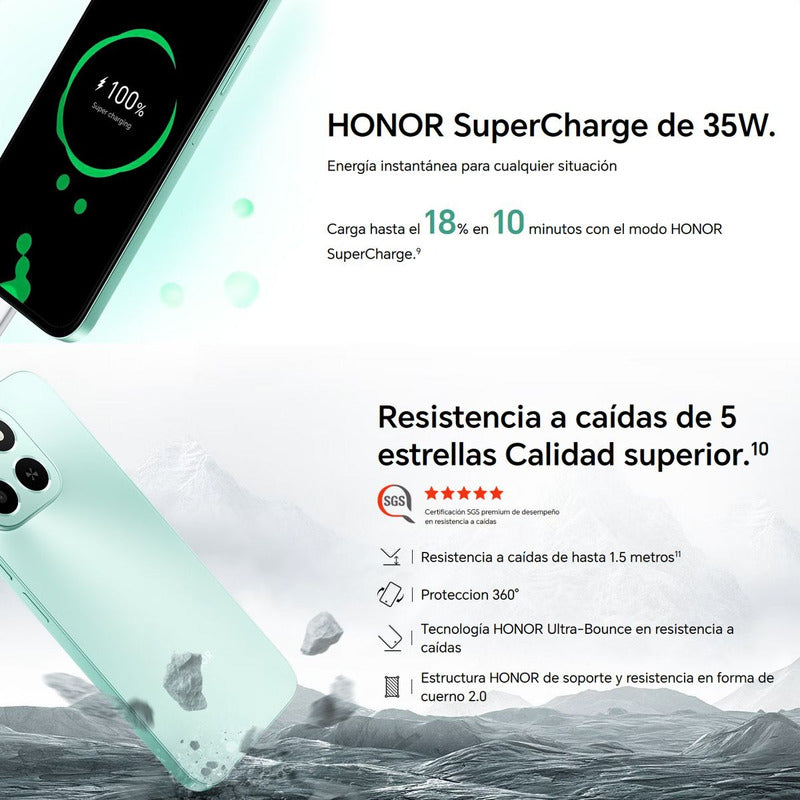 Celular Honor X6c Dual Sim 256gb/8gb 6.61'' Ip64 50mp, Negro