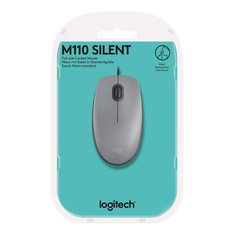 Mouse Logitech M110 Silent Con Clics 90% + Silenciosos, Gry