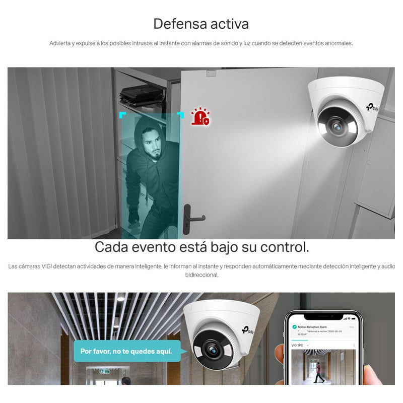 Cámara Seguridad Wifi Turret 4mp Tp-link Vigi C440-w + 256gb