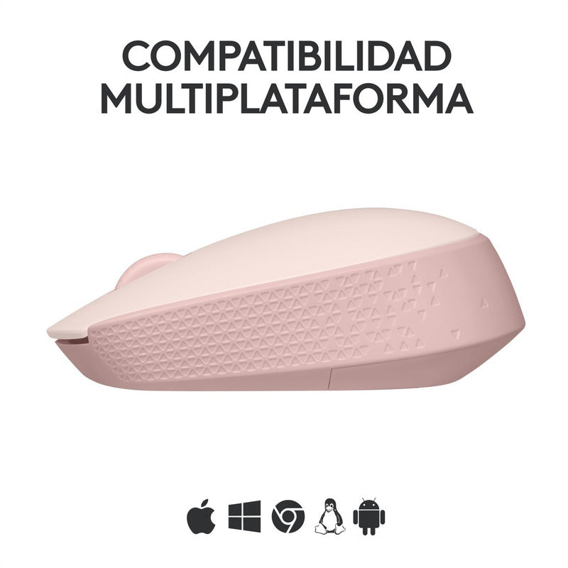 Mouse Inalámbrico Logitech M170, Cómodo Y Portátil - Rosado
