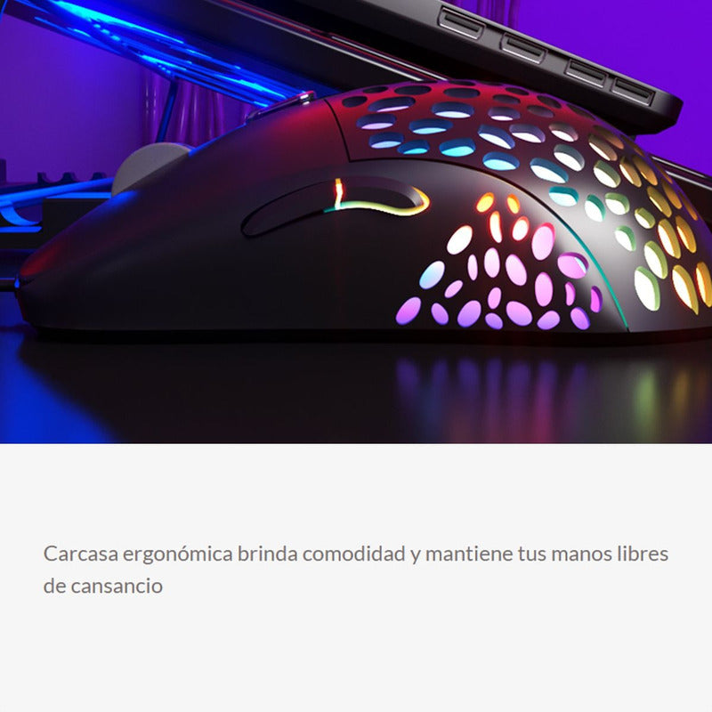 Mouse Gamer Xtech Xtm-910 Swarm, Rgb Con 6 Botones, 6400dpi