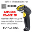 Lector/escaner Usb Código De Barras Y Qr 2d, Programable Negro Usb
