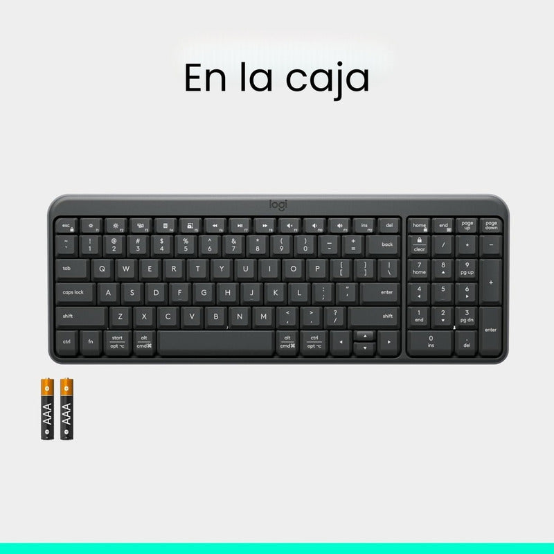 Teclado Bluetooth Inalámbrico Logitech K250 Compacto, Negro