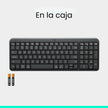 Teclado Bluetooth Inalámbrico Logitech K250 Compacto, Negro