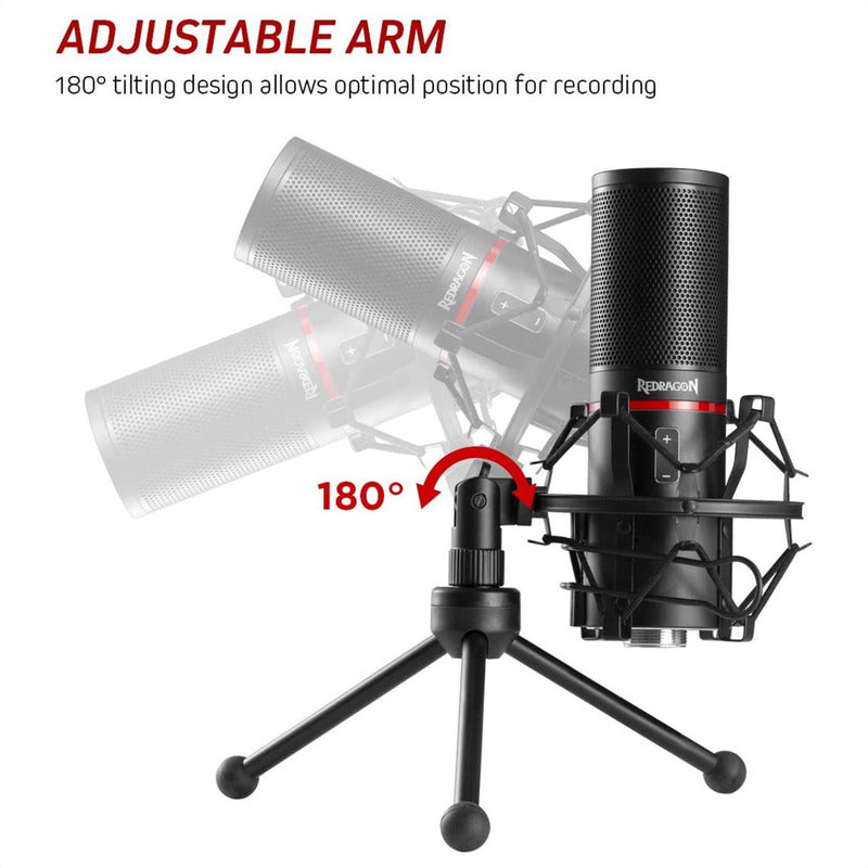 Redragon Gm300 Blazar, Micrófono Cardioide Gamer / Streaming