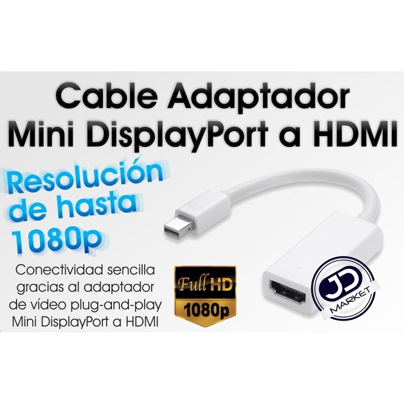 Cable Adaptador De Thunderbolt Mini Displayport A Hdmi