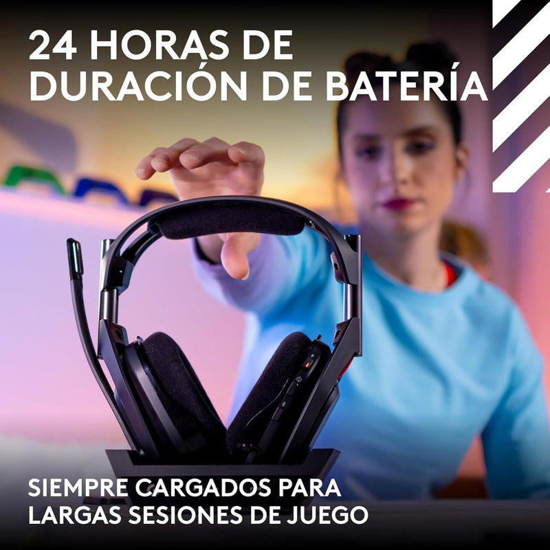 Diadema Gamer Logitech Astro A50 Gen5 Lightspeed + Base, Blk