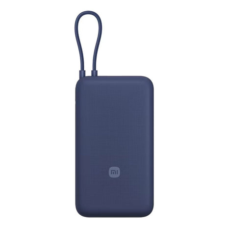 Power Bank Xiaomi 20000mAh 33W con Cable Integrado, Carga Rápida USB-C y 3 Dispositivos Simultáneos - Azul