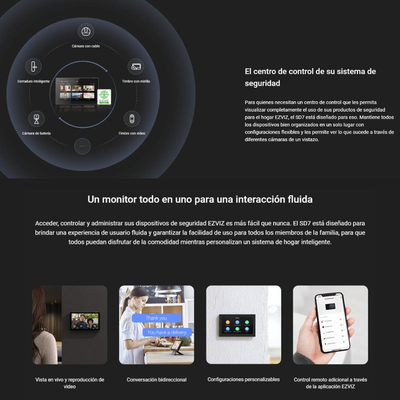 Monitor Táctil Inteligente De Seguridad Smart Home Ezviz Sd7