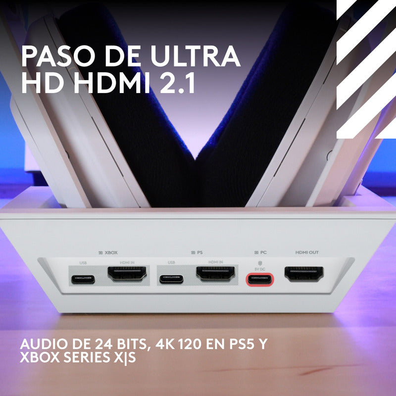Diadema Gamer Inalámbrica + Base / Logitech Astro A50 X, Wht