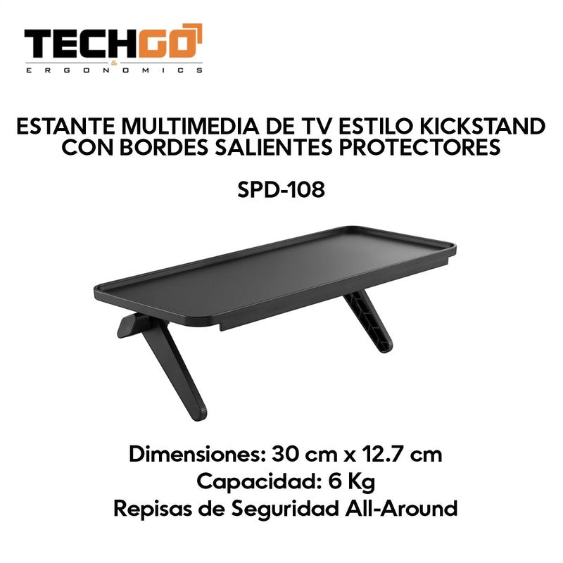Soporte Elegante Tv Para Dvd Tdt Control Etc. Techgo Spd-108 Negro