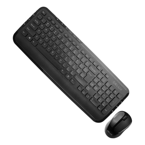 Combo Inalámbrico Delux Multimedia + Pad Mouse Small 25x21cm