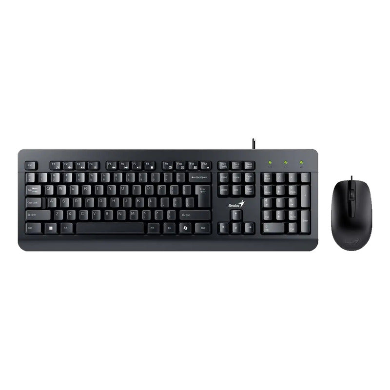 Combo Teclado Y Mouse Ergonómico Genius Km-160, Conexión Usb