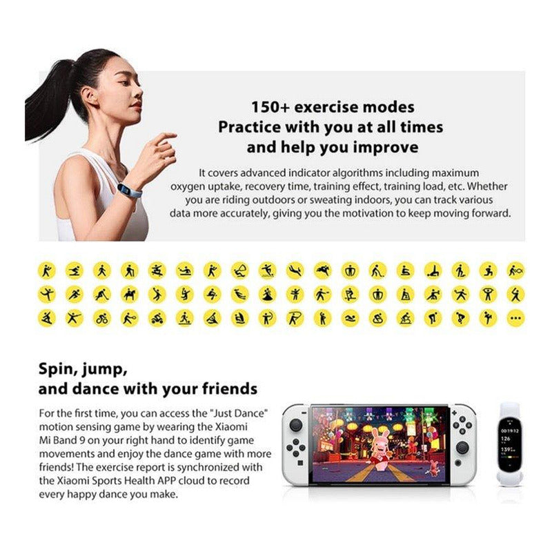 Xiaomi Smart Band 9, Pulsera Inteligente Smartwatch Bt, Pink