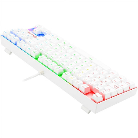 Teclado Mecánico Redragon K552rgb Kumara Blanco, Switch Rojo Español Latinoamérica