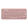 Teclado Bluetooth Logitech Pebble Keys 2 K380s Multidispositivo Compacto  Silencioso PC Mac - Rosado