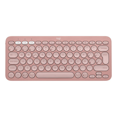 Teclado Bluetooth Logitech Pebble Keys 2 K380s Multidispositivo Compacto  Silencioso PC Mac - Rosado
