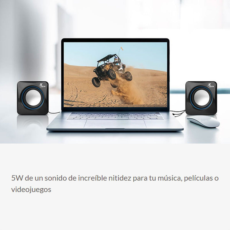 Miniparlantes Xtech Xts-110 Estéreo Alimentación Usb / 3,5mm