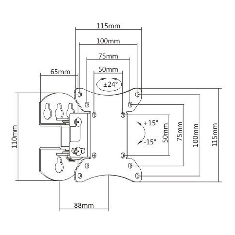 Soporte De Pared Tv/monitor 13''»32''/30kg, Techgo Spf-1102