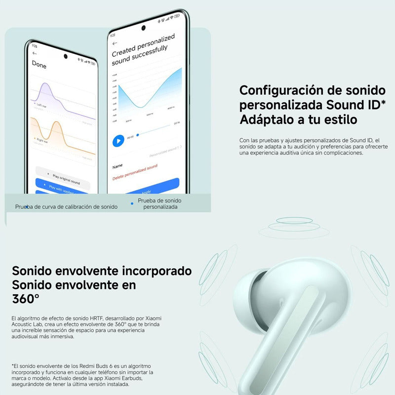 Xiaomi Redmi Buds 6, Auriculares Táctil, Anc 2-mic Ip54, Blk