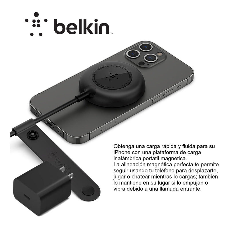Cargador Inalámbrico Magsafe 7.5w Belkin + Cargador 20w