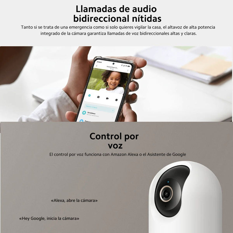 Xiaomi C500 Pro, Cámara Seguridad 5mp + Micro Sd 128 Gb Blanco