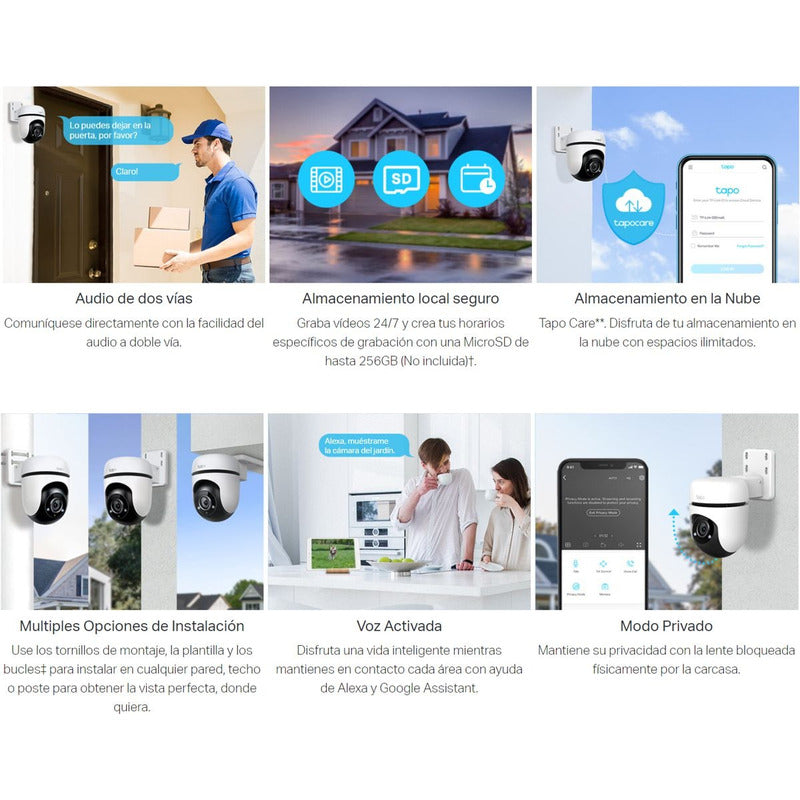 Cámara Ip Wifi Exterior Robótica Full Hd, Tp-link Tapo C500