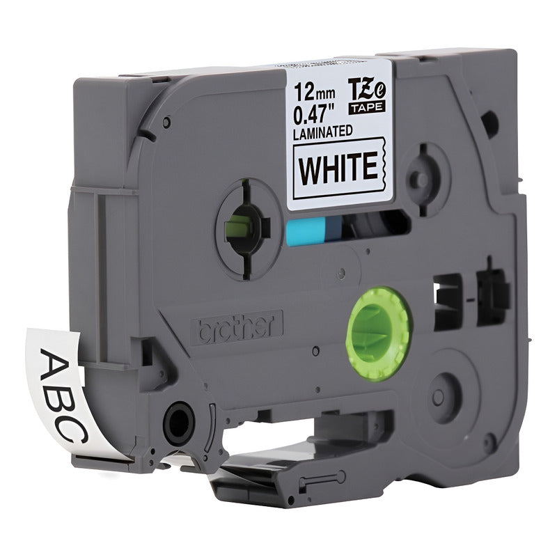Cinta Laminada Brother Tze-231 Negro Sobre Blanco 12mm X 8mt