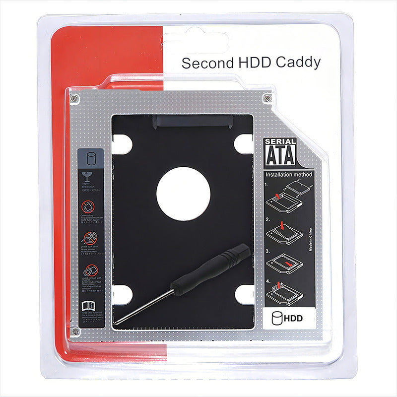 Caddy 9.5mm, Disco Duro Sata 2.5'', Ssd, Dvd Para Pc / Mac Color Negro