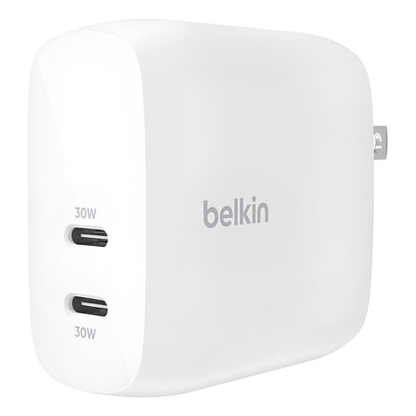 Cargador De Pared Usb-c Dual Pps 60w Belkin Boostcharge Pro Blanco