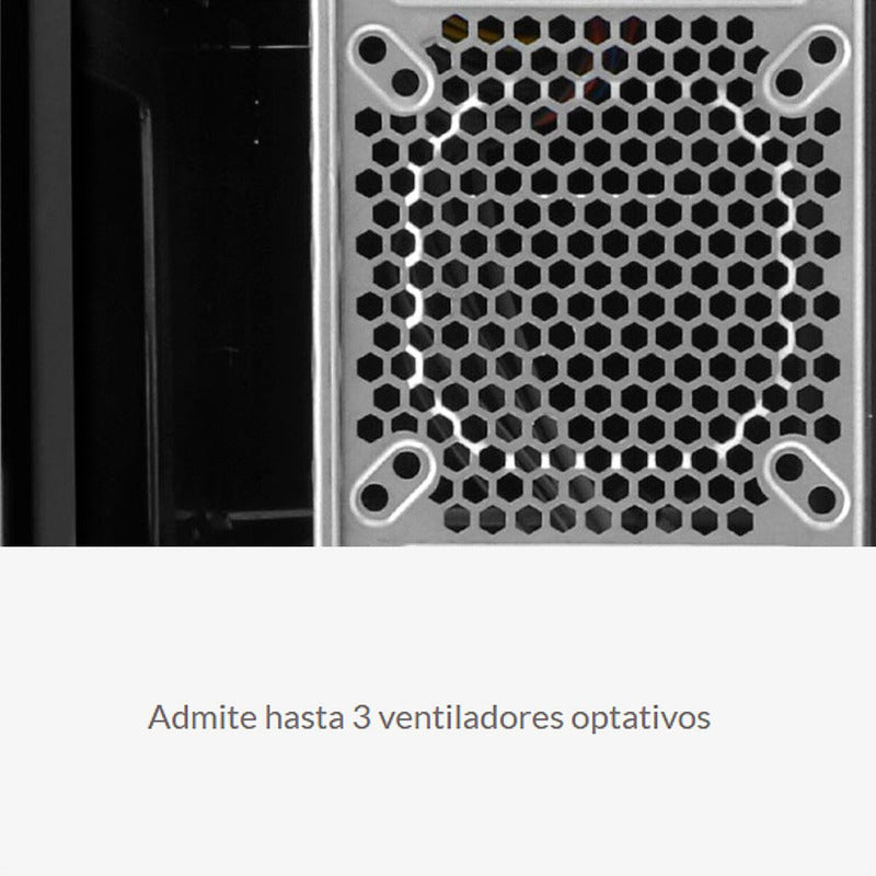 Gabinete Pc Chasis Atx + Fuente De Poder 600w, Xtech Xtq-200 Negro