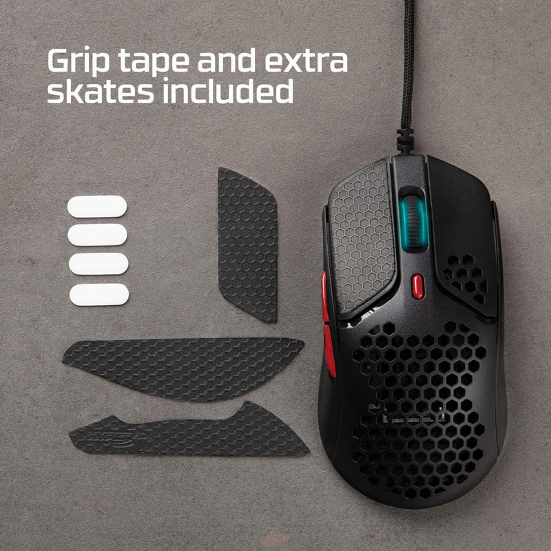 Hyperx Pulsefire Haste, Mouse Gamer Rgb 16000dpi, Negro/rojo