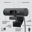 Cámara Web Full Hd Logitech Brio 500 / Rightlight 4 Con Hdr - Negro