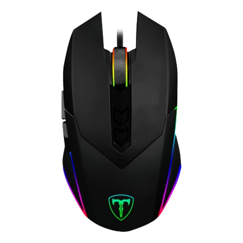 Mouse Gamer T-dagger T-tgm301 Lieutenant, Rgb, 12000dpi, Macros, Color Negro