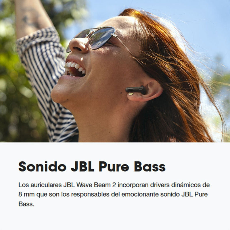 Jbl Wave Beam 2, Auriculares Bluetooth 5.3, Anc, 4 Mics, Wht