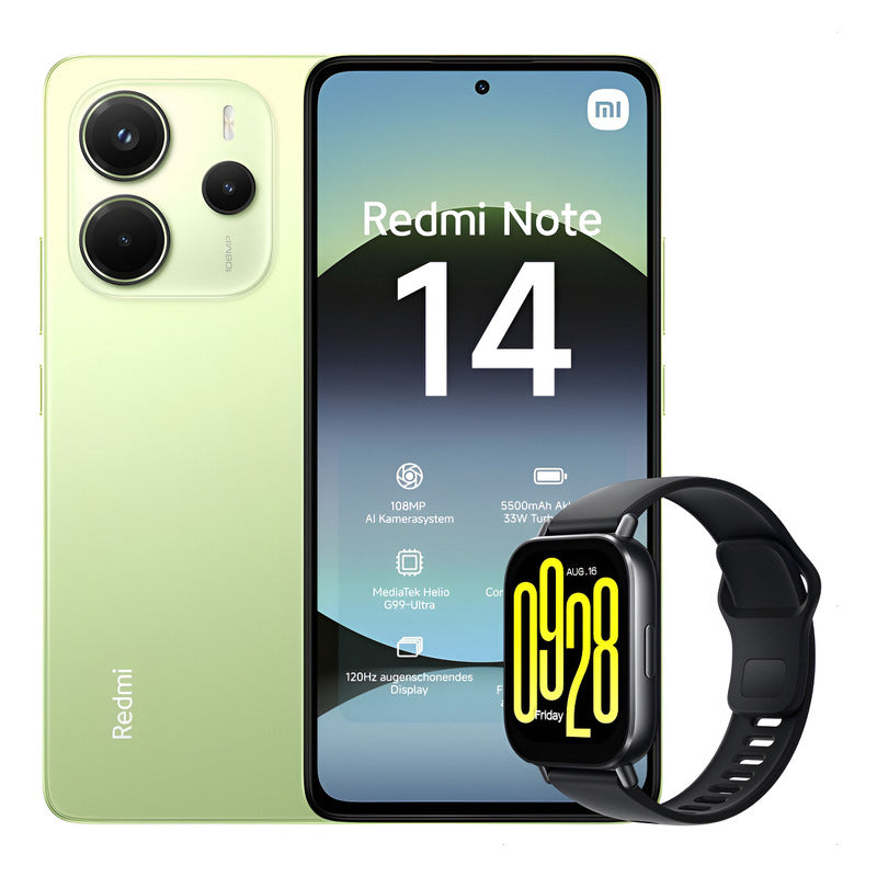 Celular Xiaomi Redmi Note 14 256gb/8gb Vrd + Watch 5 Active