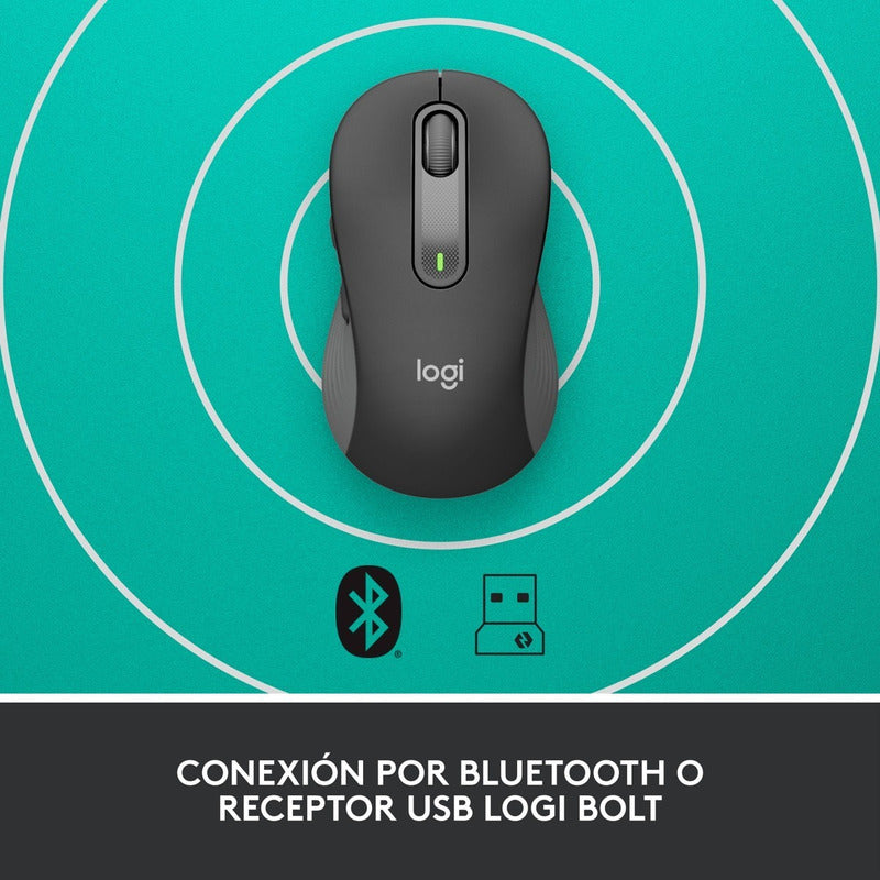Mouse Inalámbrico / Bluetooth Logitech Signature M650, Blk